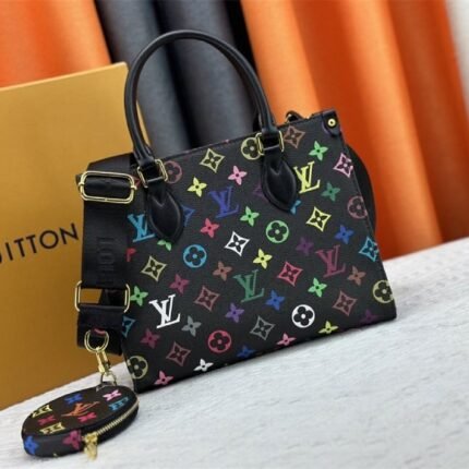 Louis Vuitton X TM Multicolored Onthego PM In Black
