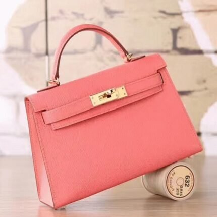Flamingo Epsom Imitation Budget Hermes Kelly 20cm Purse