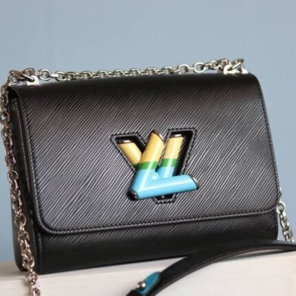 Louis Vuitton Epi Leather Twist MM Limited Edition Bag In Black