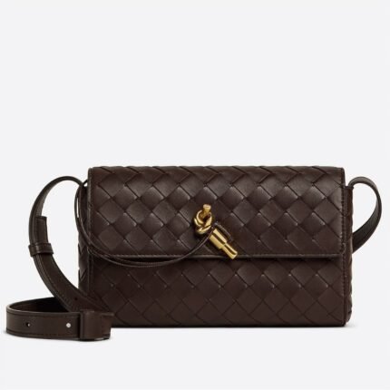 Fake Bottega Veneta Mini Andiamo Cross-Body Bag Barolo