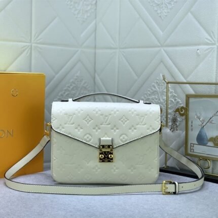 LV Monogram Empreinte Leather Metis In Cream M46552