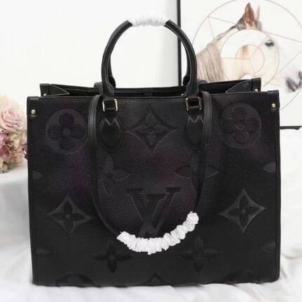 Louis Vuitton Monogram Empreinte Giant Onthego GM Tote In Black