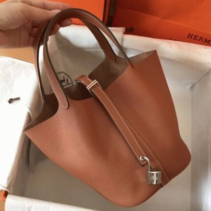 Gold imitation Hermes Picotin Lock 18cm handbag