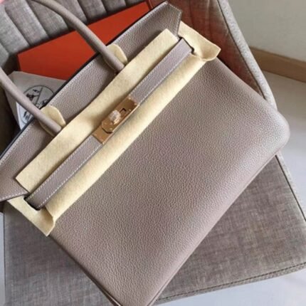 Grey High Quality Fake Hermes Birkin 30cm Purse