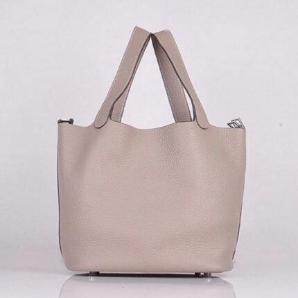 Grey knockoff Hermes Picotin Lock handbag