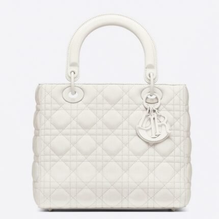 Dior Lady Dior Medium Bag Knockoff in White