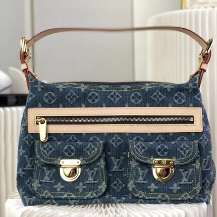 Louis Vuitton Monogram Denim Baggy PM Blue