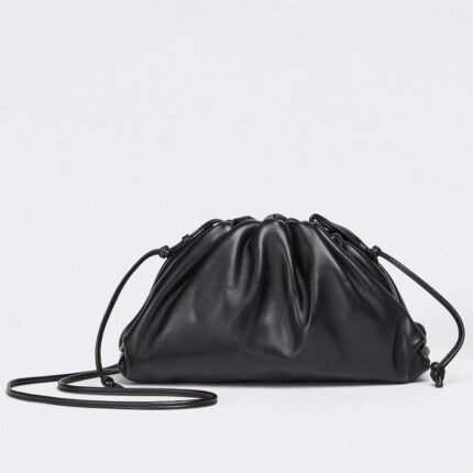 Knockoff Bottega Veneta Mini Pouch with Strap Black