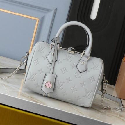 Louis Vuitton Other Leathers Speedy Bandouliere 20 Handbag In Washed Blue