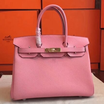 Pink Handmade Imitation Hermes Birkin 30cm Tote