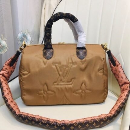 Louis Vuitton Econyl Regenerated Nylon Speedy Bandouliere 30 Handbag In Beige