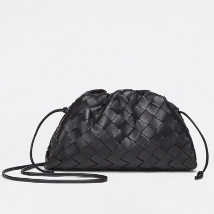 Knockoff Bottega Veneta Mini Pouch with Strap Black