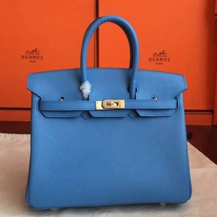 High-End Faux Blue Paradiso Hermes Birkin 25cm Purse